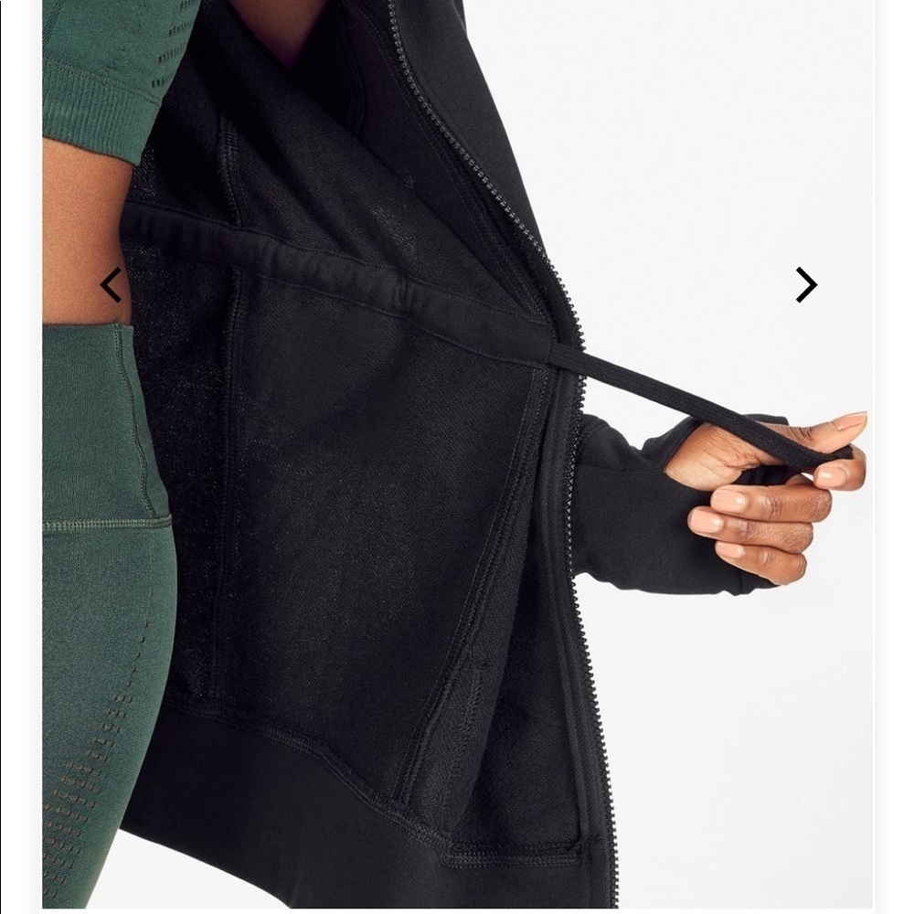 Fabletics black oversized tunic length hoodie NWT - image 3
